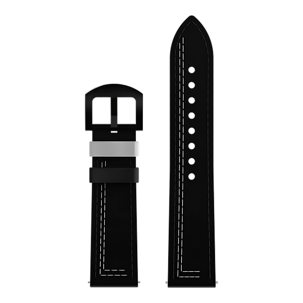Bracelet en Cuir Noir & Blanc (Ajustable) - Rimowatch™