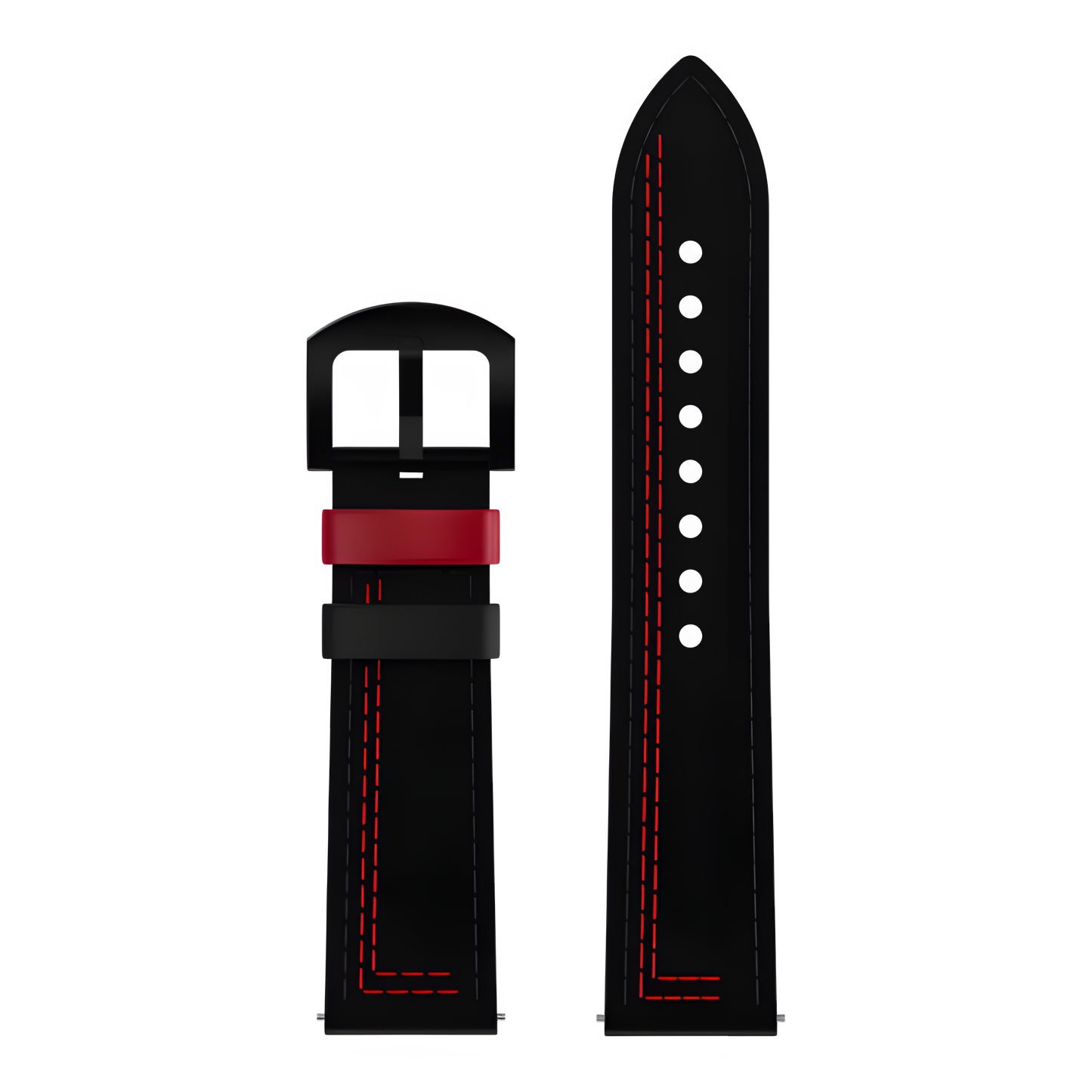 Bracelet en Cuir Noir & Rouge (Ajustable) - Rimowatch™